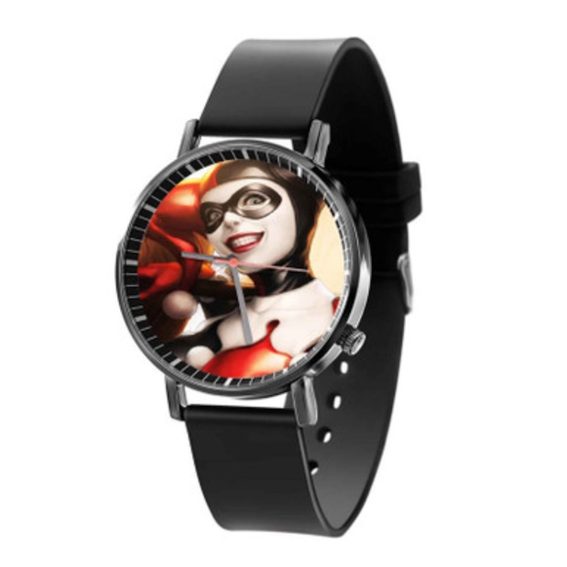 Harley Quinn Joker Villain Unisex Black Quartz Watch With Premium Gift Box