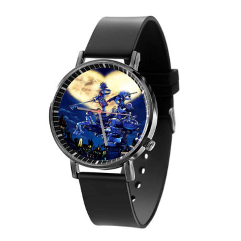 Kingdom Heart Moon Black Quartz Watch Unisex With Premium Gift Box