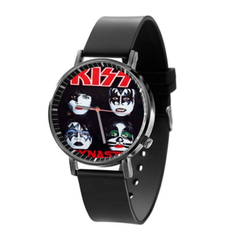 Kiss Band Arts Unisex Black Quartz Watch With Premium Gift Box