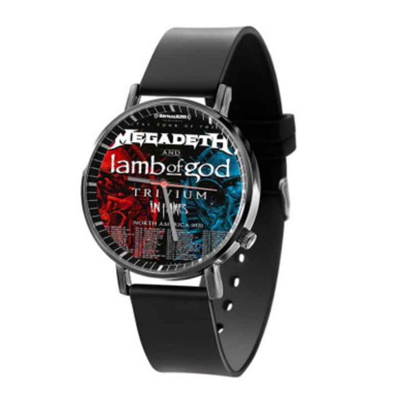 Megadeth and Lamb of God Black Quartz Watch Unisex With Premium Gift Box