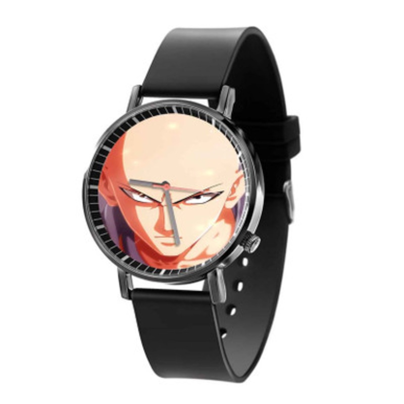 One Punch Man Saitama Sensei Serious Unisex Black Quartz Watch With Premium Gift Box