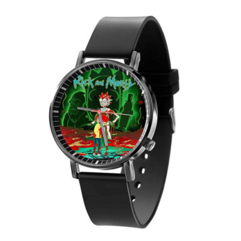 Rick and Morty Season 7 Black Quartz Watch Unisex With Premium Gift Box