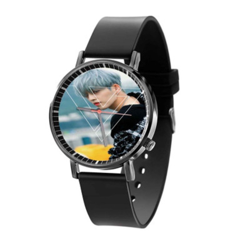 S Coups Seventeen Black Quartz Watch With Premium Gift Box for Unisex