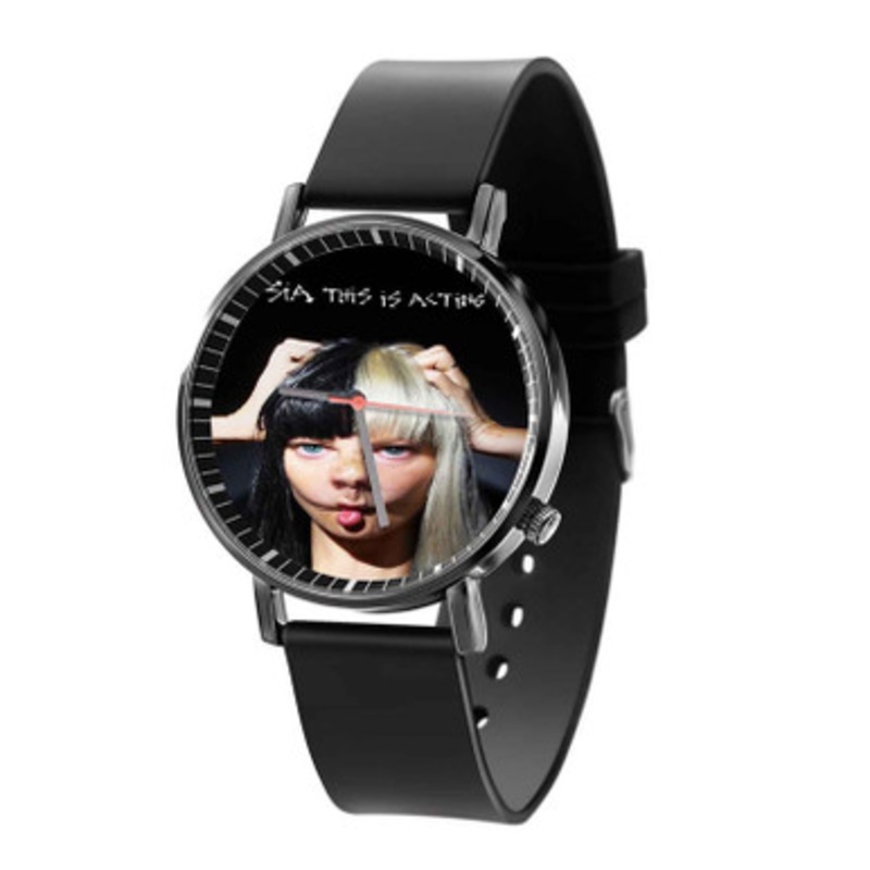 Sia This is Acting Black Quartz Watch Unisex With Premium Gift Box