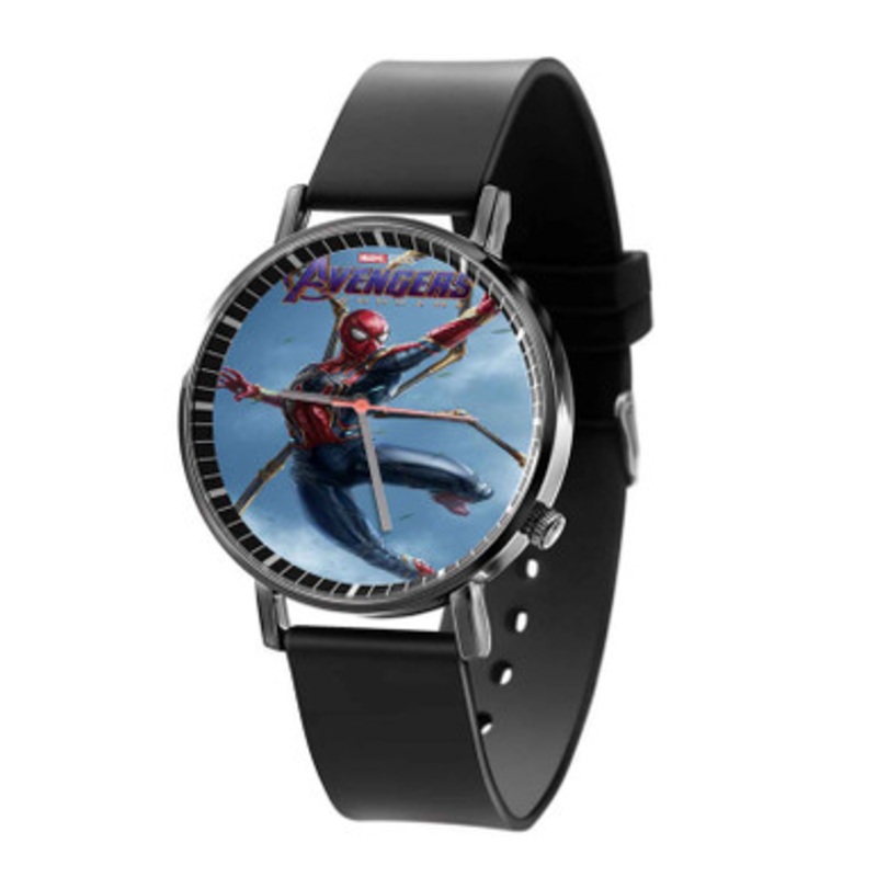 Spider Man Avengers Endgame Black Quartz Watch Unisex With Premium Gift Box