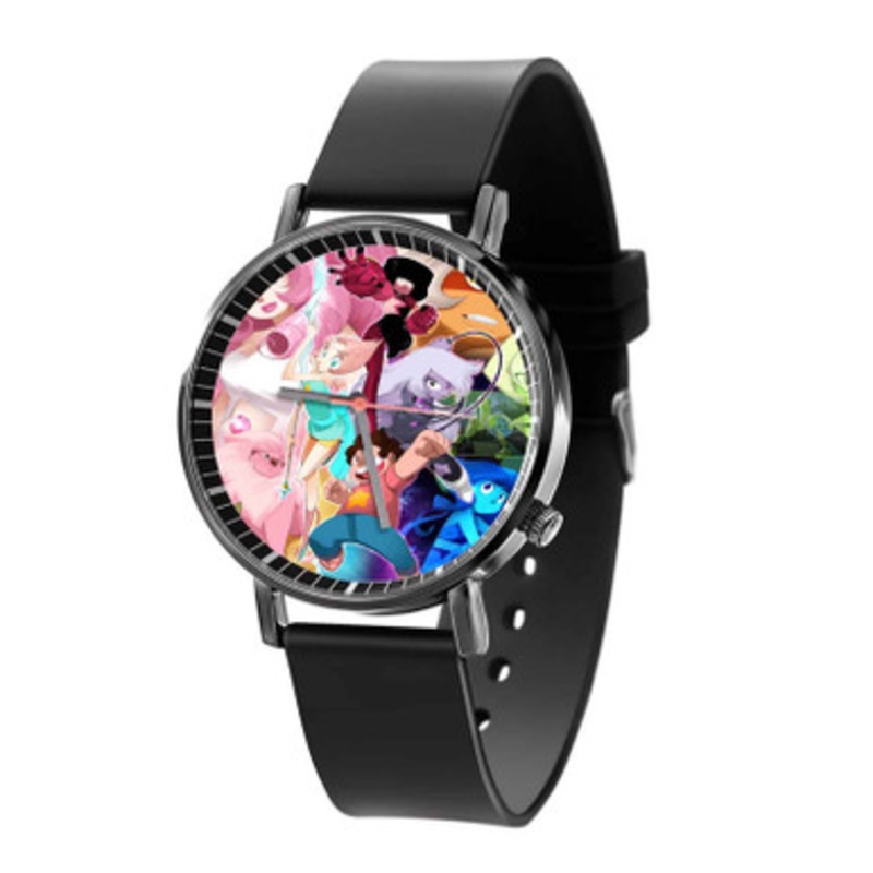 Steven Universe Cartoon Black Quartz Watch Unisex With Premium Gift Box