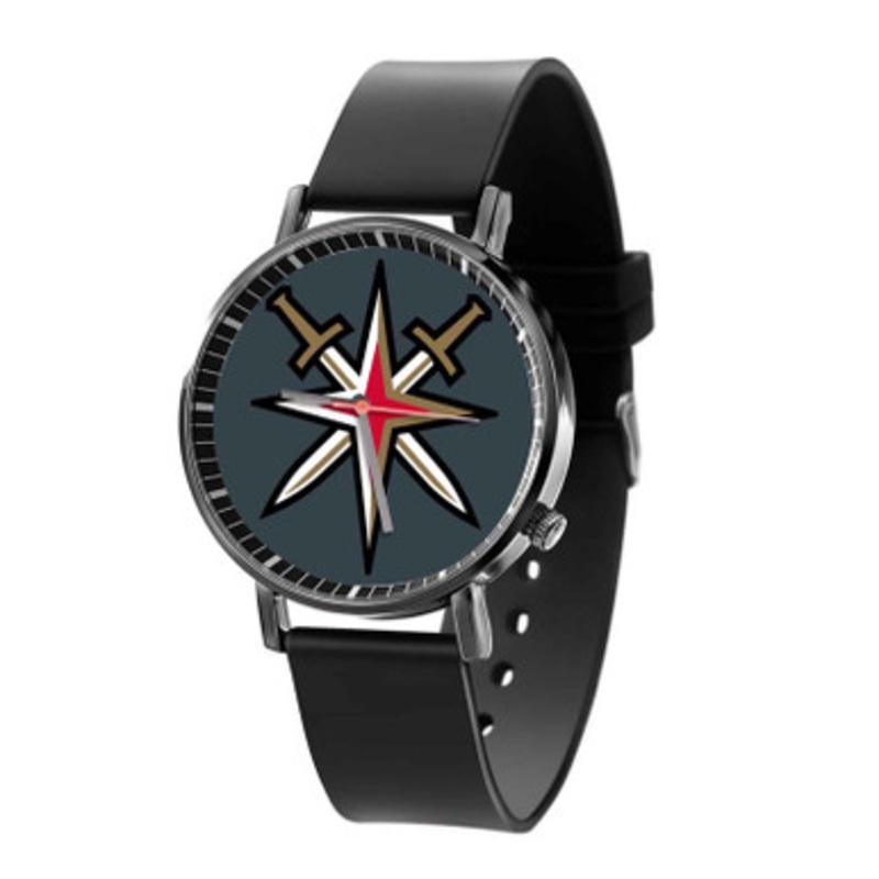 Vegas Golden Knights NHL Art Black Quartz Watch Unisex With Premium Gift Box