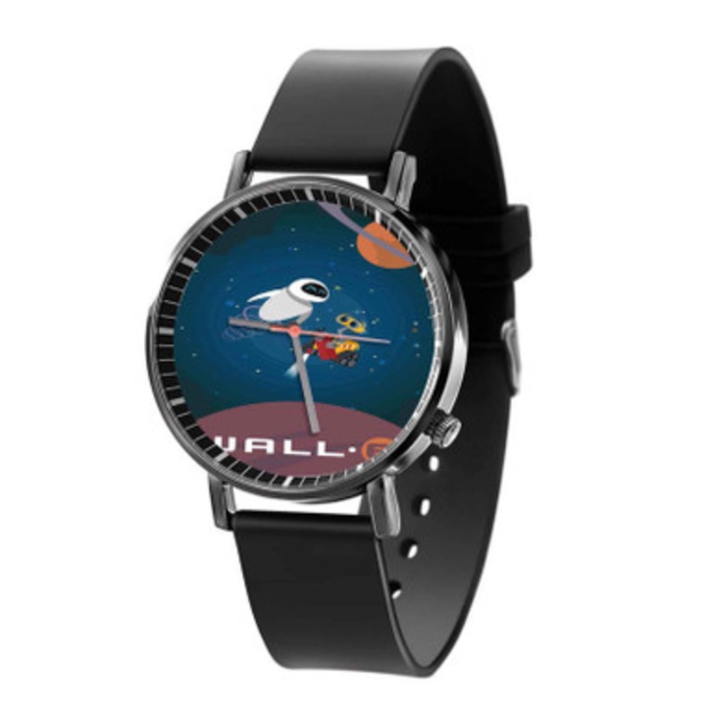 Wall E Disney Pixar Black Quartz Watch Unisex With Premium Gift Box