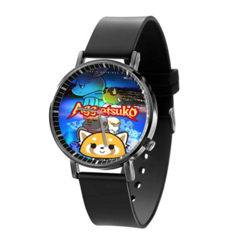 Aggretsuko season 2 Black Quartz Watch Unisex With Premium Gift Box