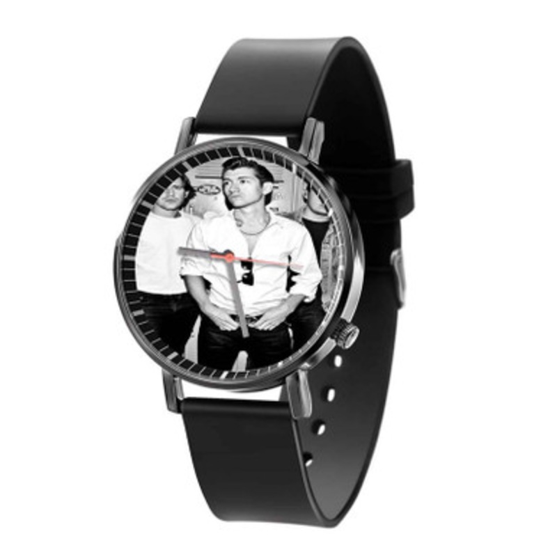 Arctic Monkeys Art Black Quartz Watch Unisex With Premium Gift Box