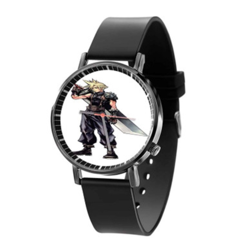 Cloud Strife Final Fantasy Black Quartz Watch Unisex With Premium Gift Box