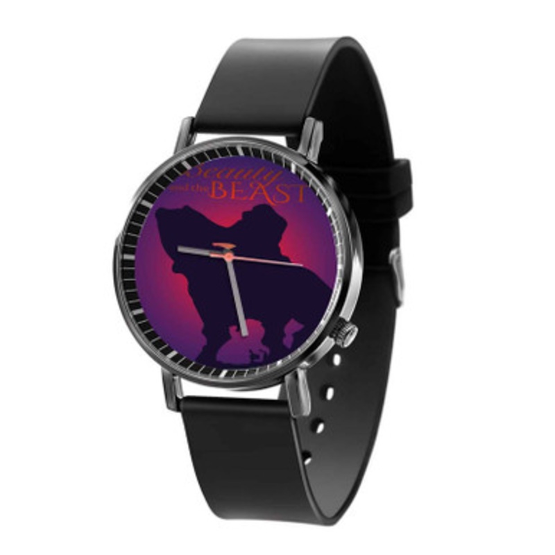 Disney Beauty and the Beast 1991 Unisex Black Quartz Watch With Premium Gift Box