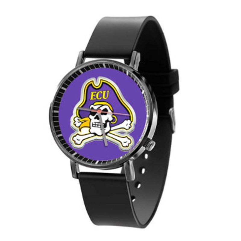 East Carolina Pirates Black Quartz Watch Unisex With Premium Gift Box