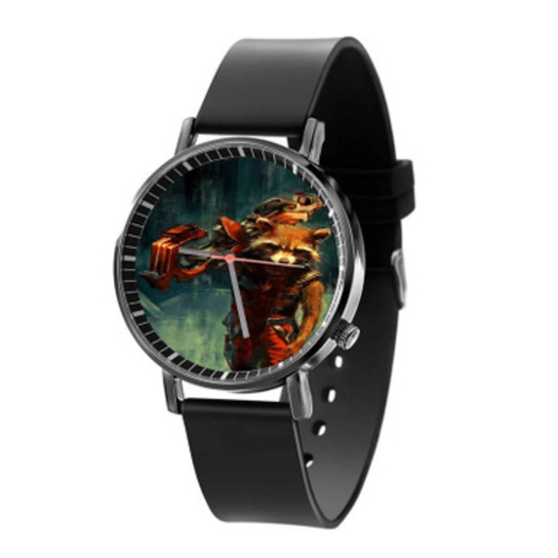 Guardians of the Galaxy Rocket Raccoon Black Quartz Watch Unisex With Premium Gift Box