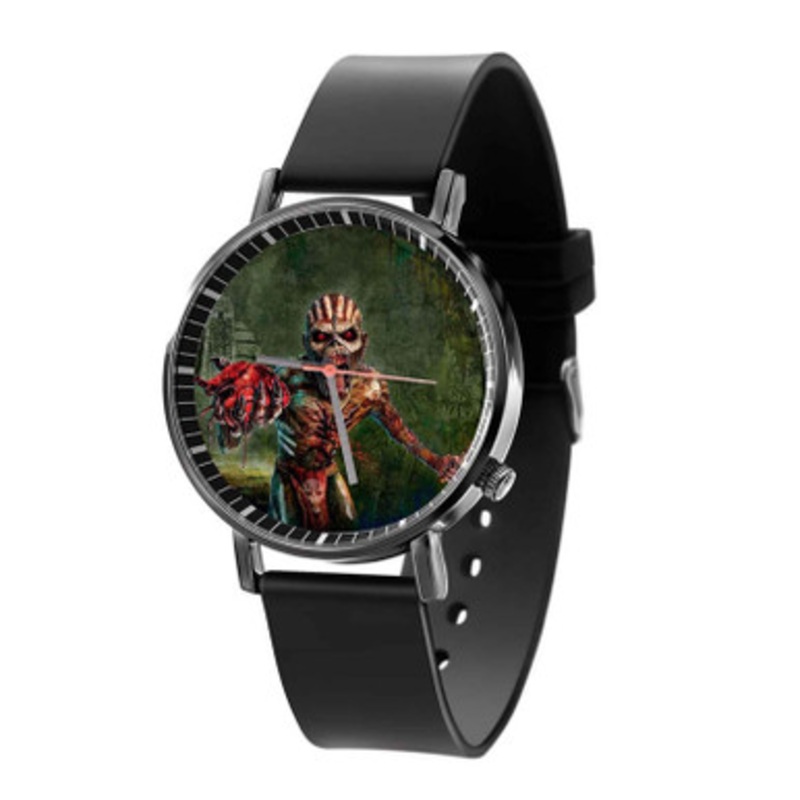 Iron Maiden The Book of Souls Zombie Black Quartz Watch Unisex With Premium Gift Box