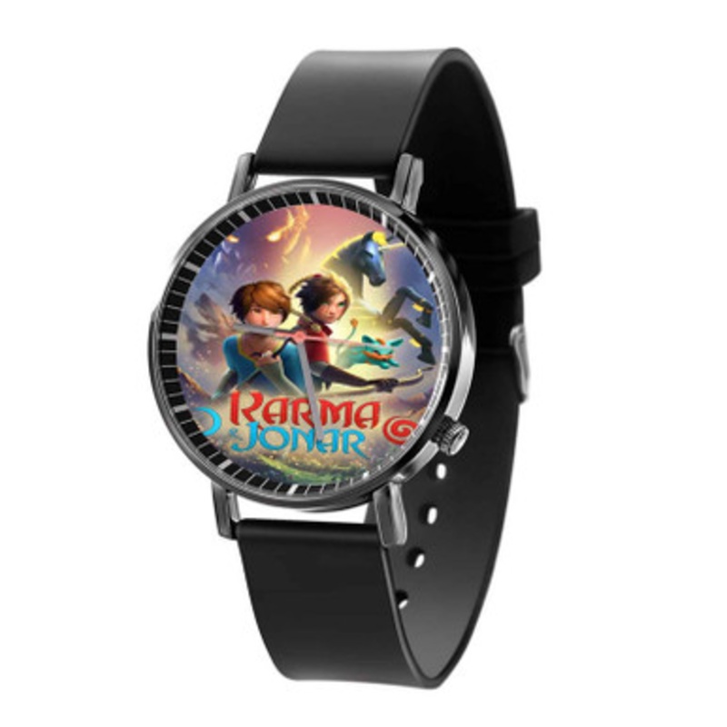 Karma Jonar Black Quartz Watch With Premium Gift Box for Unisex