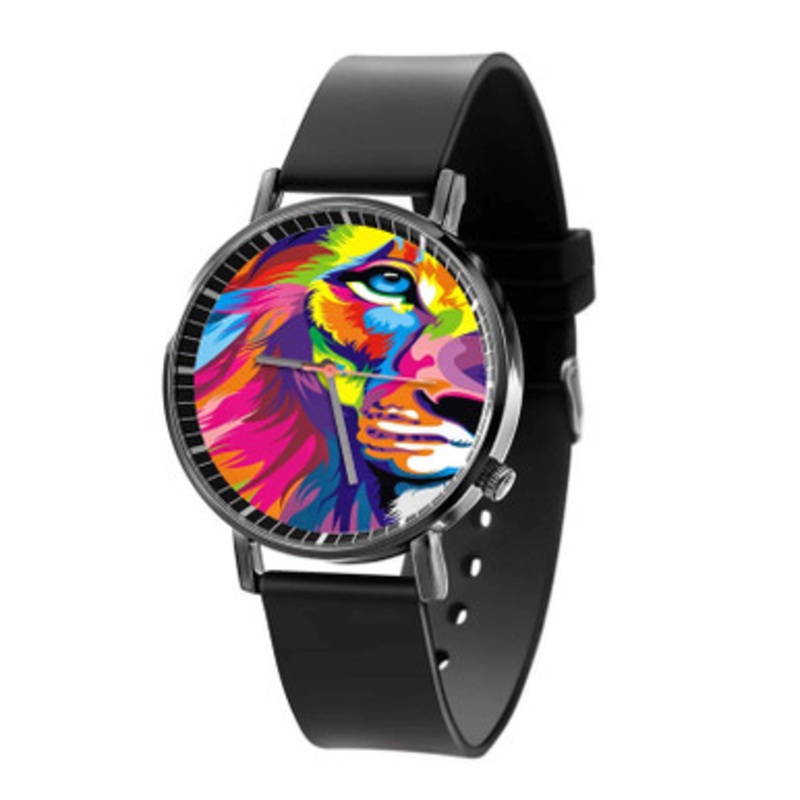 King of Beasts Color Art Black Quartz Watch Unisex With Premium Gift Box