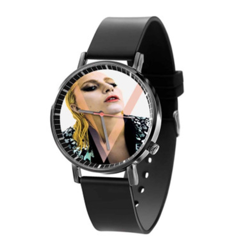 Lady Gaga Fashion Black Quartz Watch Unisex With Premium Gift Box