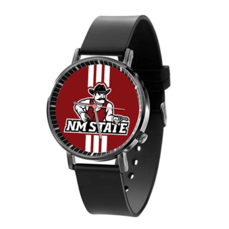 New Mexico State Aggies Black Quartz Watch Unisex With Premium Gift Box