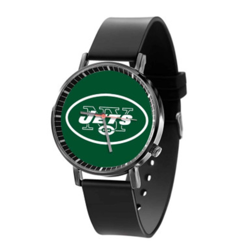 New York Jets NFL Art Black Quartz Watch Unisex With Premium Gift Box