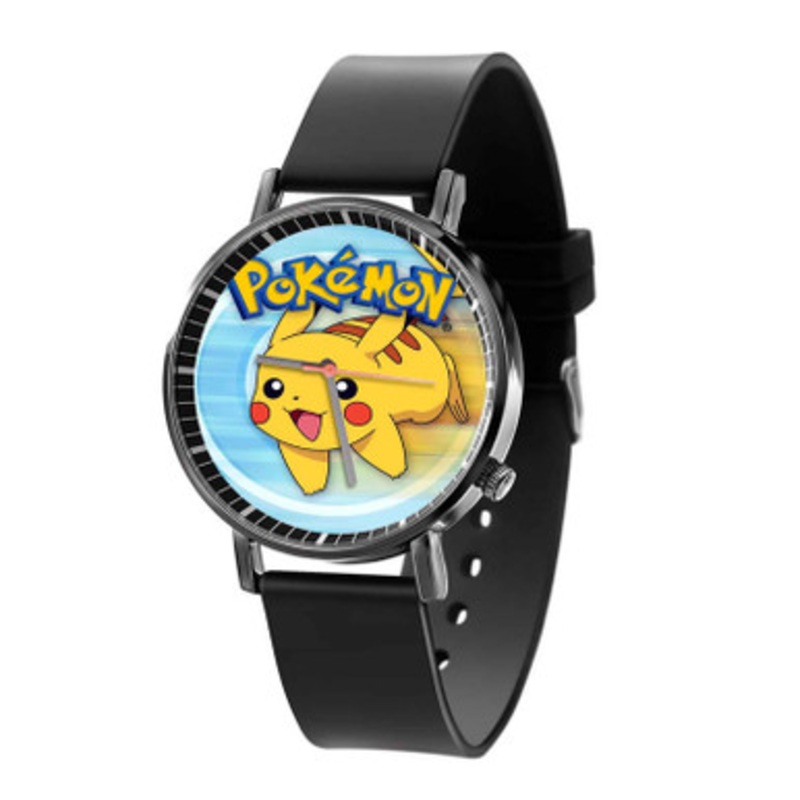 Pikachu Pokemon Art Great Unisex Black Quartz Watch With Premium Gift Box