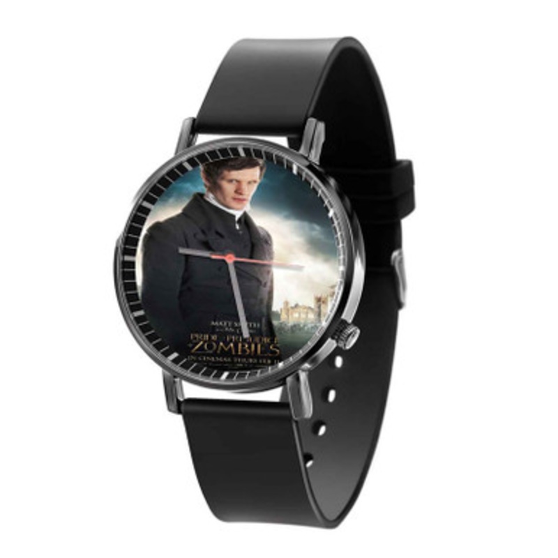 Pride and Prejudice and Zombies Mr Collins Black Quartz Watch Unisex With Premium Gift Box