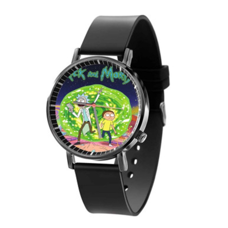 Rick and Morty Green Black Quartz Watch Unisex With Premium Gift Box
