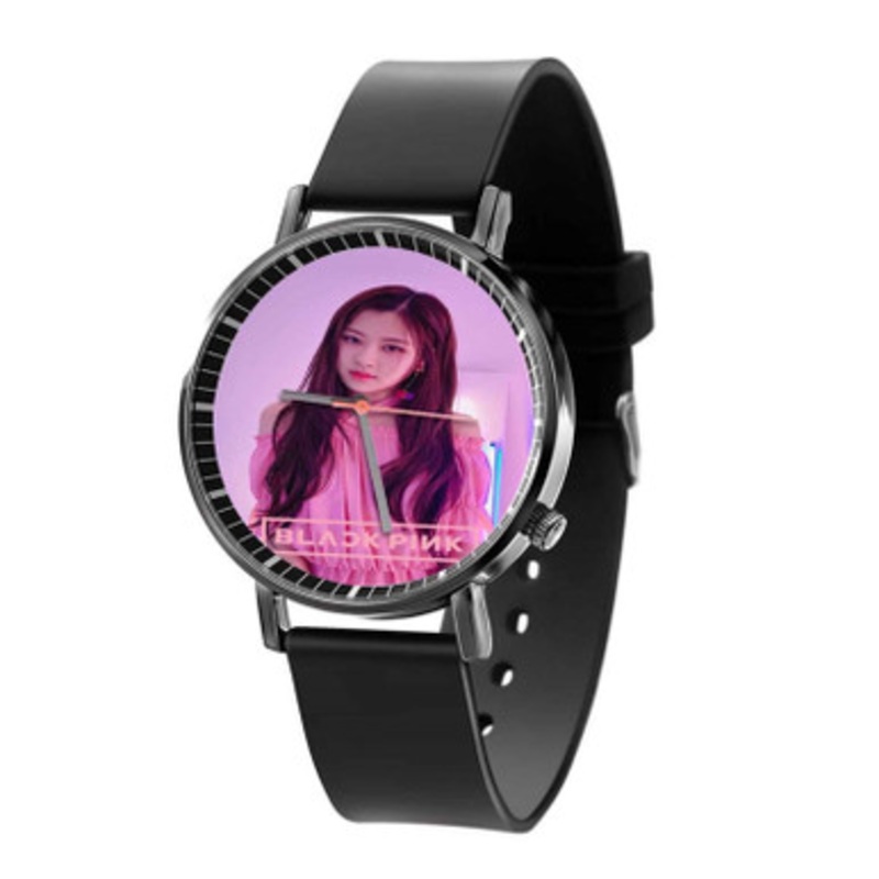 Rose Black Pink Arts Unisex Quartz Watch With Premium Gift Box
