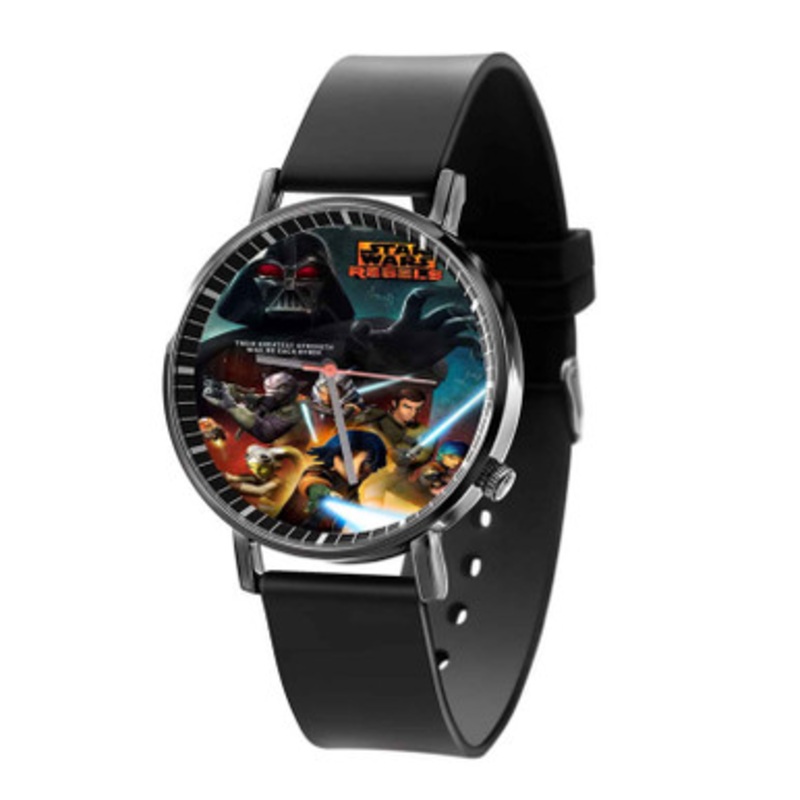 Star Wars Rebels Darth Vader Black Quartz Watch Unisex With Premium Gift Box