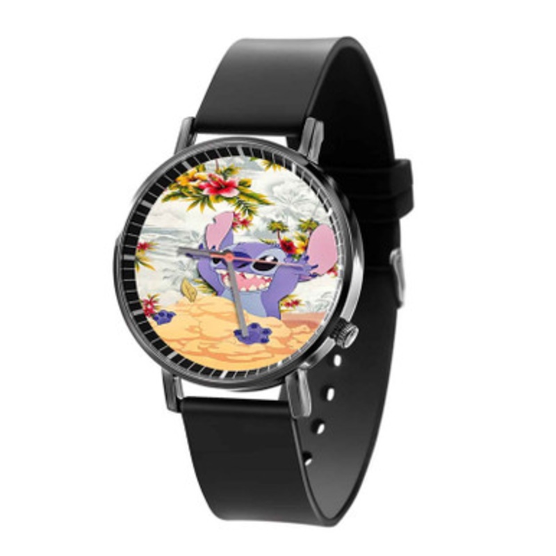 Stitch Disney Black Quartz Watch Unisex With Premium Gift Box