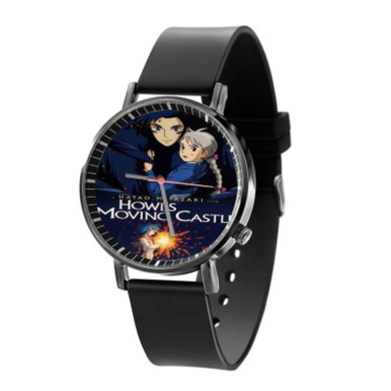 Studio Ghibli Howl s Moving Castle Black Quartz Watch Unisex With Premium Gift Box