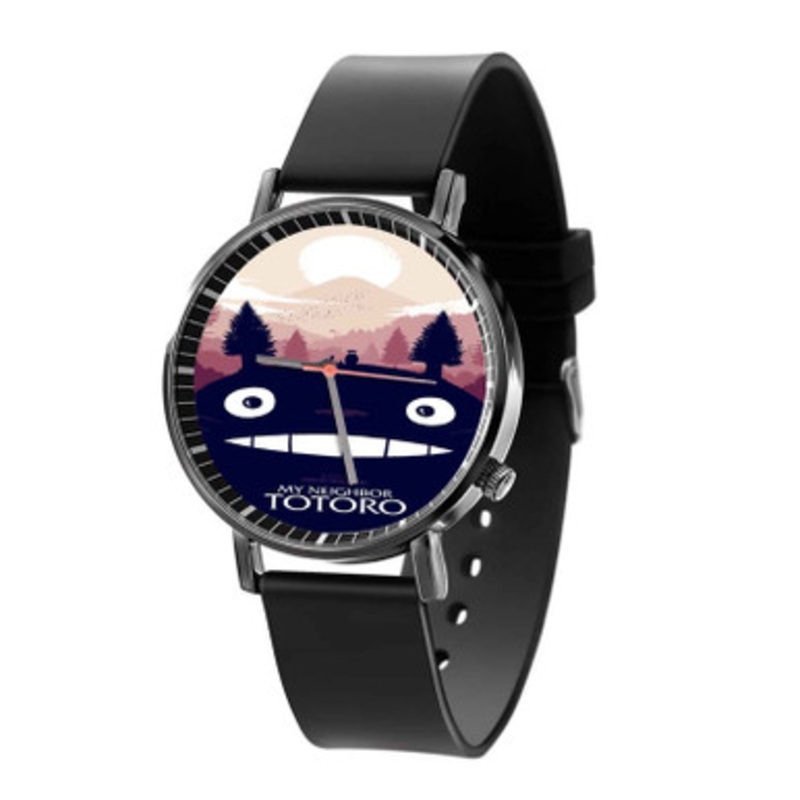 Studio Ghibli My Neighbor Totoro Sunset Black Quartz Watch Unisex With Premium Gift Box