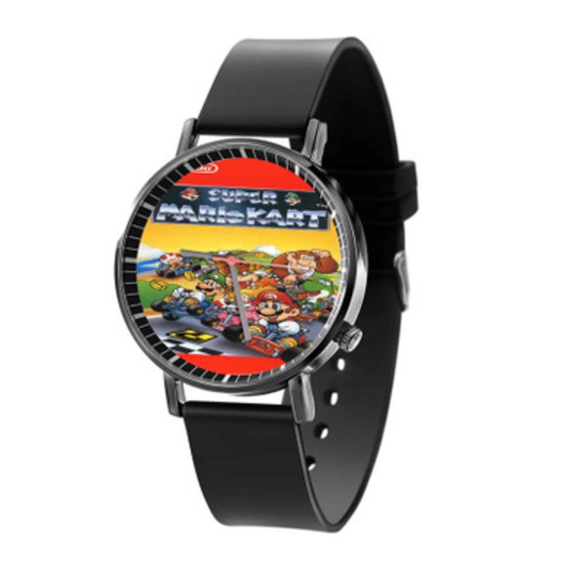 Super Mario Kart Black Quartz Watch Unisex With Premium Gift Box