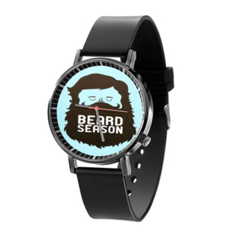 Beard Season Unisex Black Quartz Watch With Premium Gift Box