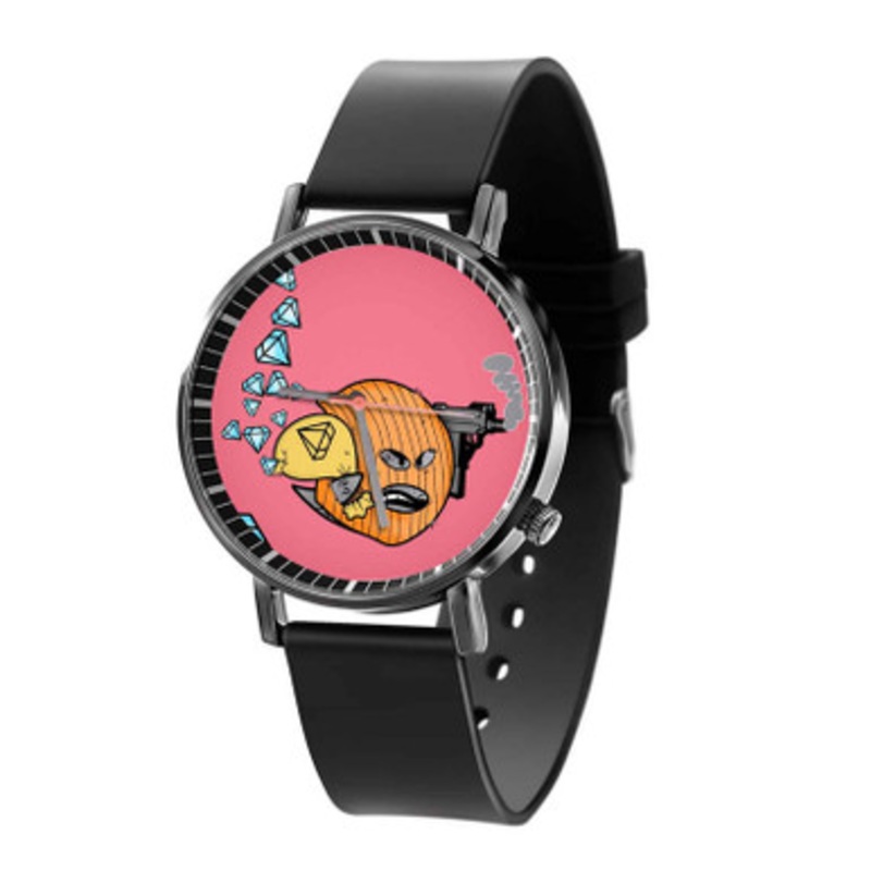 Big Ghost Ltd Mickey Diamond Black Quartz Watch Unisex With Premium Gift Box