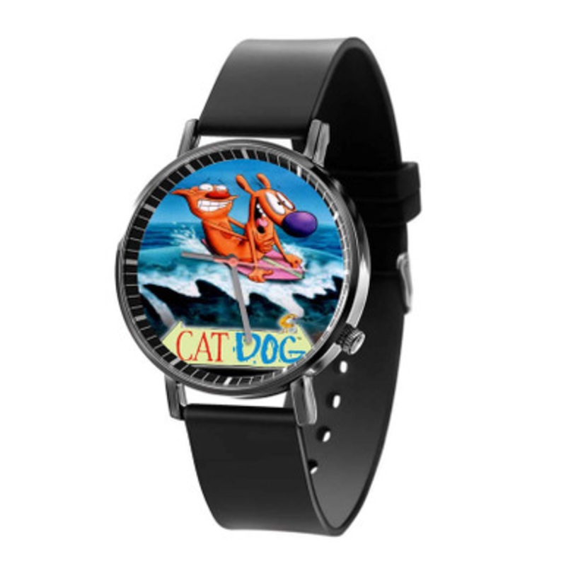 CatDog Black Quartz Watch With Premium Gift Box for Unisex