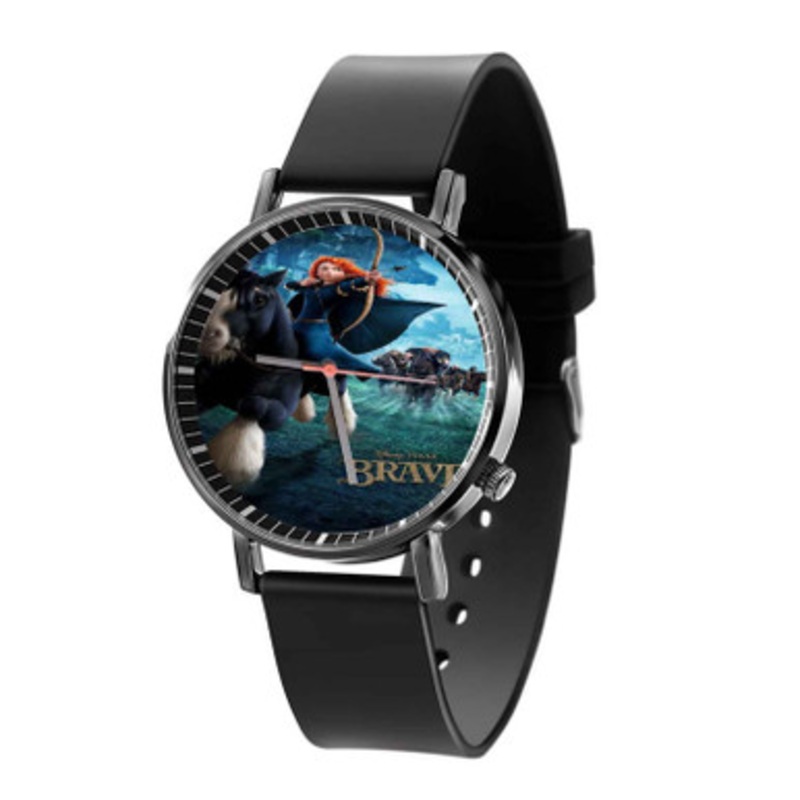 Disney Pixar Brave Merida Black Quartz Watch Unisex With Premium Gift Box