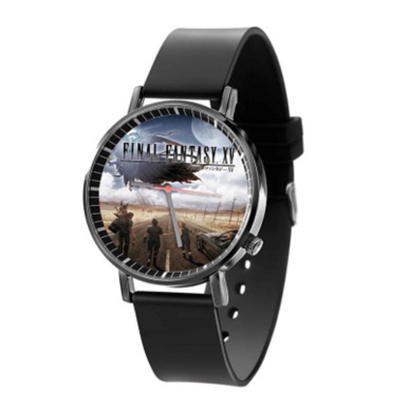 Final Fantasy XV Unisex Black Quartz Watch With Premium Gift Box