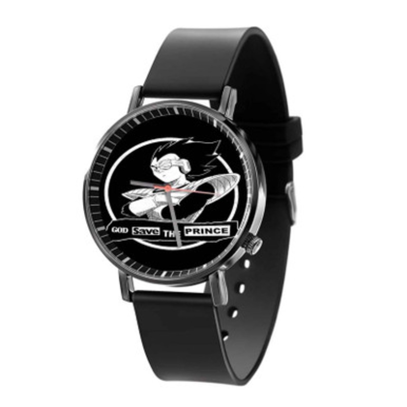 God Save The Prince Vegeta Black Quartz Watch Unisex With Premium Gift Box