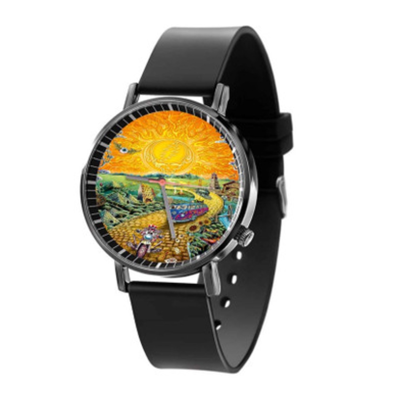 Grateful Dead Golden Road Black Quartz Watch Unisex With Premium Gift Box