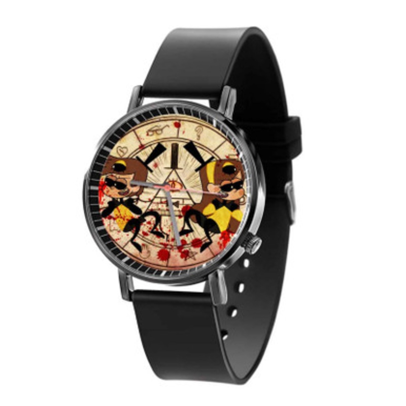 Gravity Falls Bill Cipher Red Blood Unisex Black Quartz Watch With Premium Gift Box