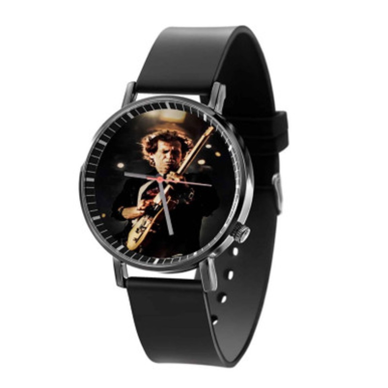 Keith Richards Black Quartz Watch Unisex With Premium Gift Box