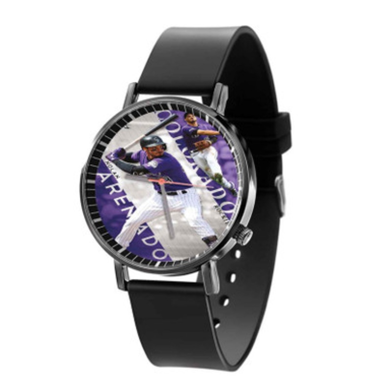 Nolan Arenado MLB Colorado Rockies Black Quartz Watch Unisex With Premium Gift Box