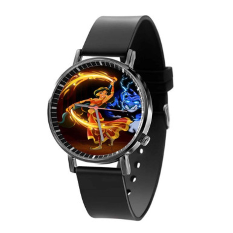 Princess Jasmine Disney Unisex Black Quartz Watch With Premium Gift Box