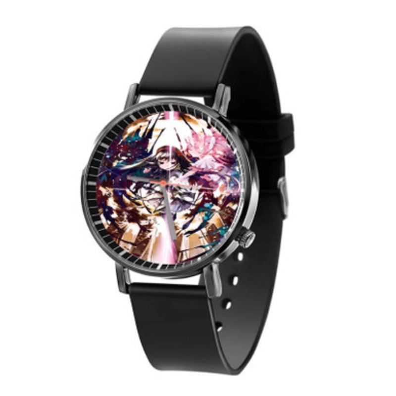 Puella Magi Madoka Magica Black Quartz Watch Unisex With Premium Gift Box