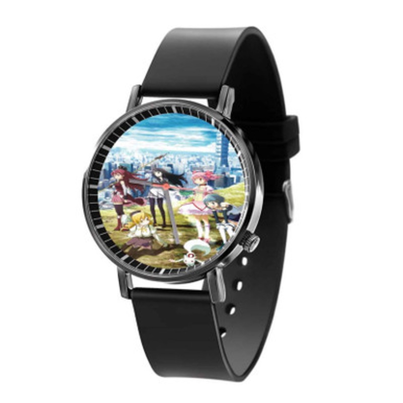Puella Magi Madoka Magica Girls Black Quartz Watch Unisex With Premium Gift Box