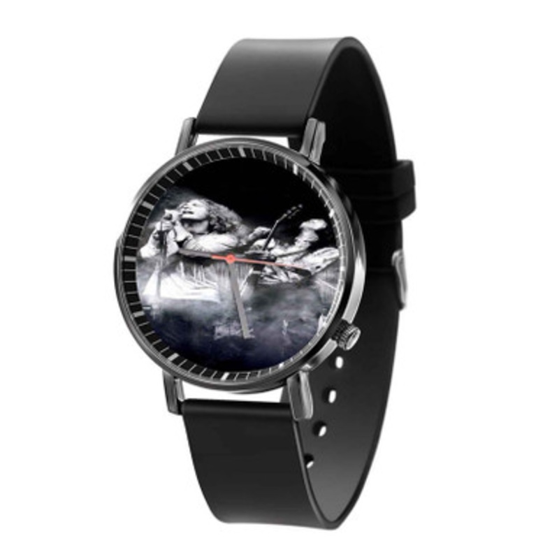 Robert Plant and Jimmi Page Led Zeppelin Black Quartz Watch Unisex With Premium Gift Box