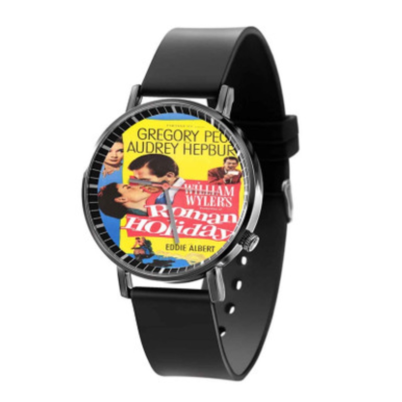 Roman Holiday Black Quartz Watch Unisex With Premium Gift Box