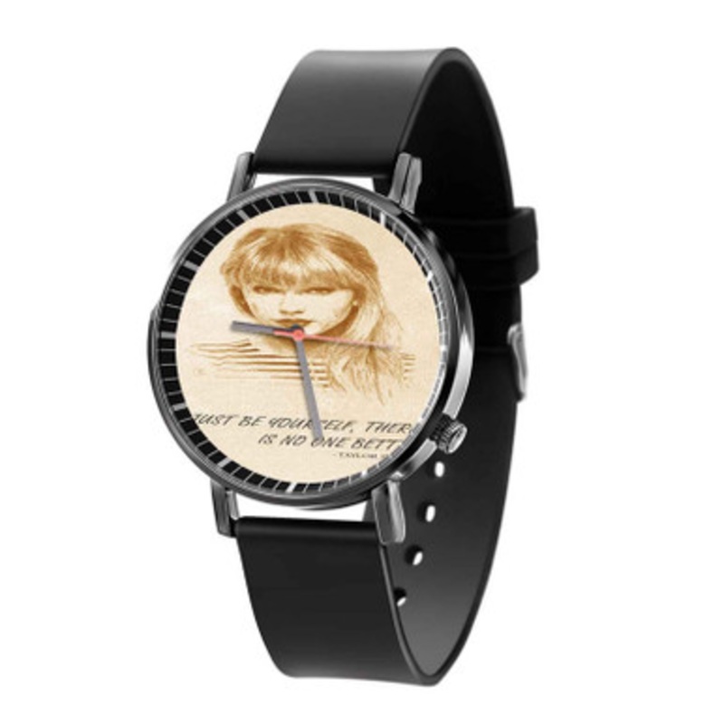 Taylor Swift Quotes Black Quartz Watch Unisex With Premium Gift Box