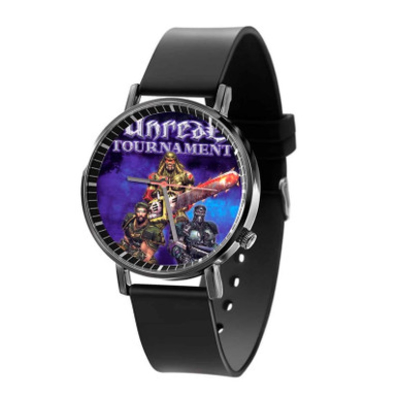 Unreal Tournament Black Quartz Watch Unisex With Premium Gift Box